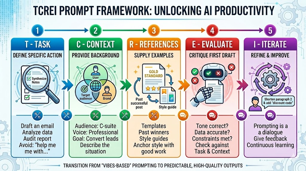 Engineering Better AI Results: The TCREI Prompt Framework